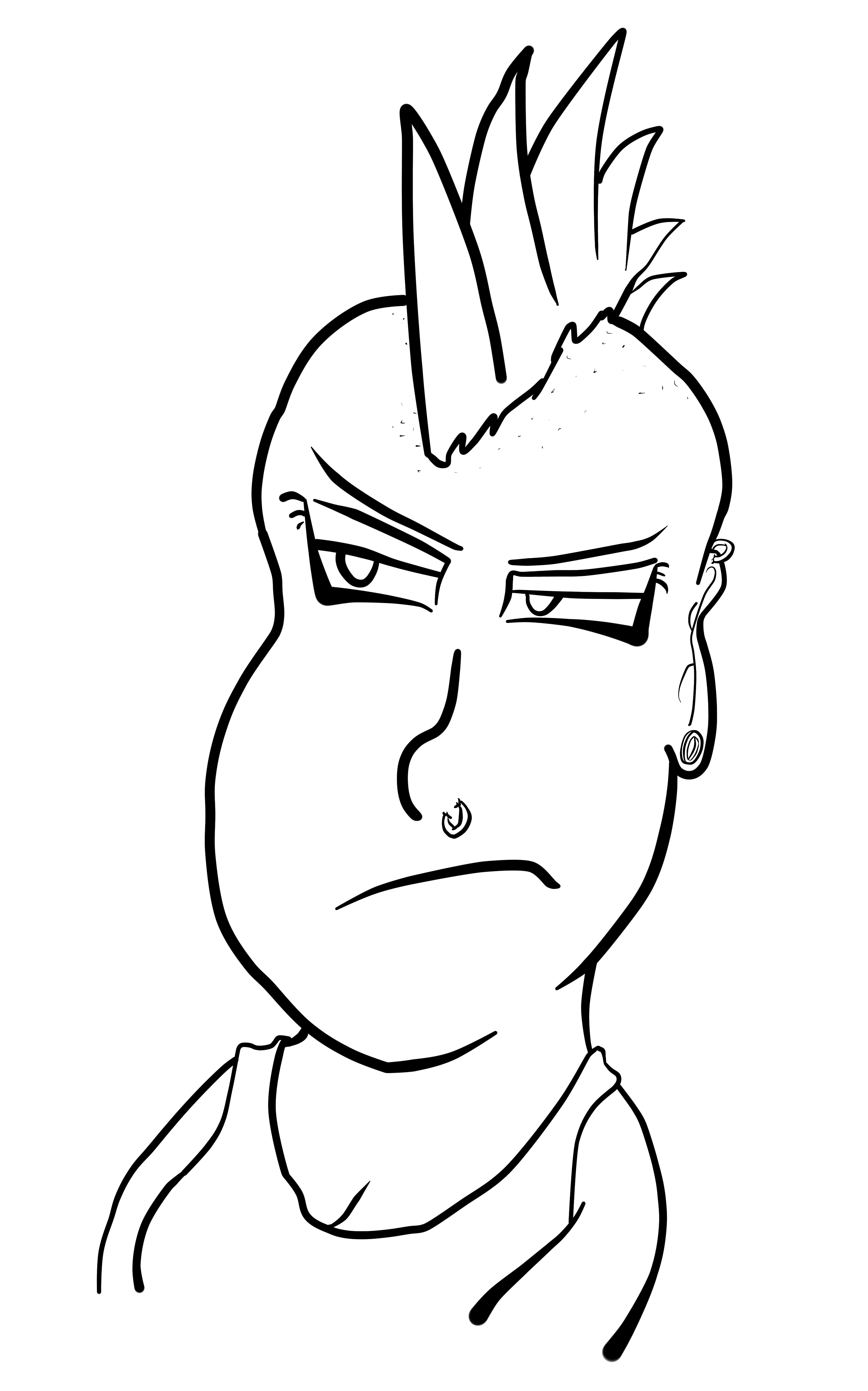 3144x5037 Cartoon Punk Rock Girl