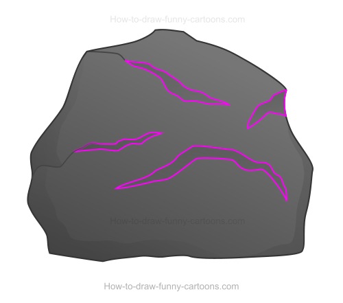 500x441 How To Draw A Rock