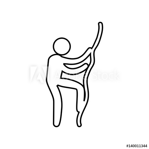 500x500 vector thin line rock climbing sport icon summer sport