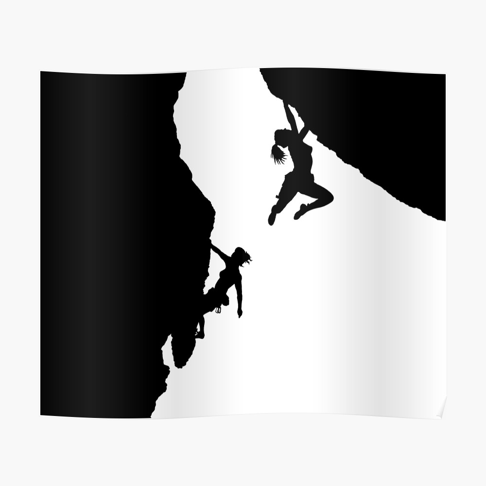 1000x1000 Women Rock Climbing Posters