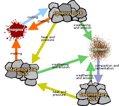 393x350 rock cycle diagram quizlet