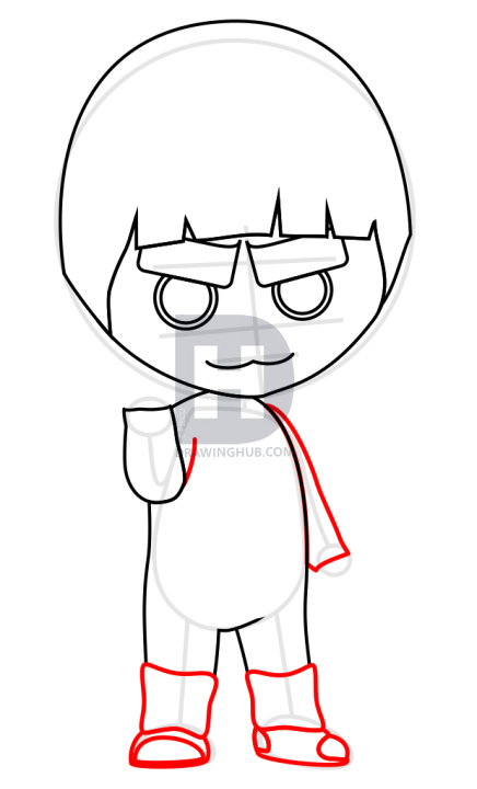 436x720 How To Draw Chibi Rock Lee, Step