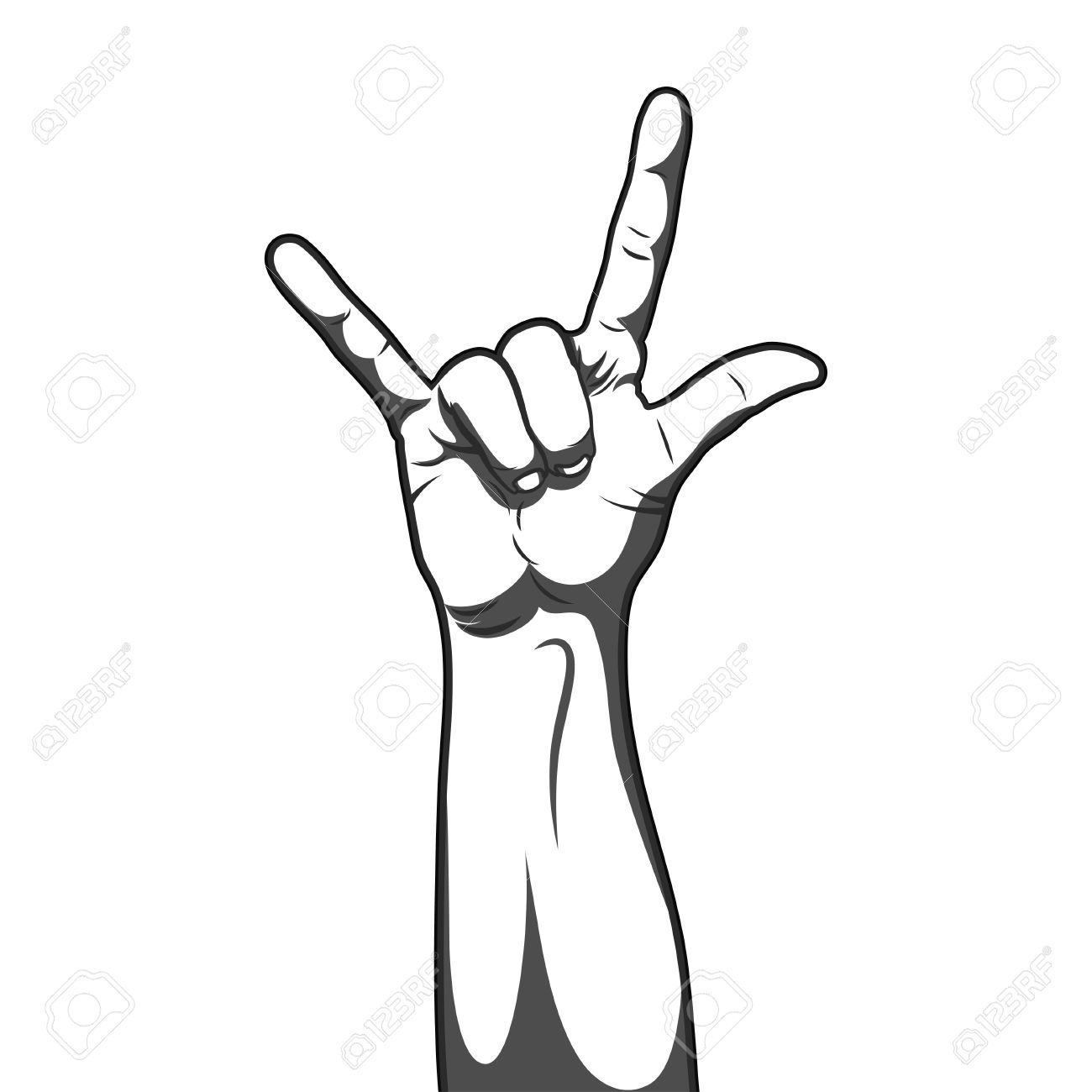1300x1300 Rock And Roll Hand Clipart