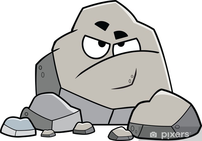 700x488 Grumpy Cartoon Rock Wall Mural We Live To Change