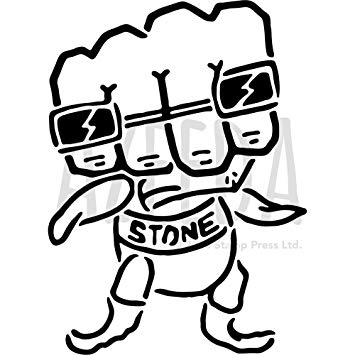 355x355 Large 'rock' Wall Stencil Template