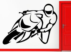 300x218 Wall Sticker Bike Motorcycle Biker Rock Extreme Sport For Living