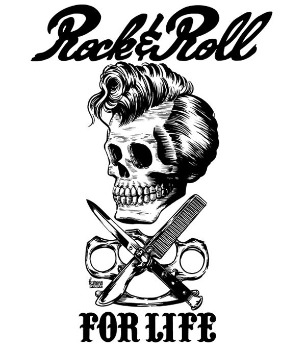 600x690 rockabilly skull tattoo designs
