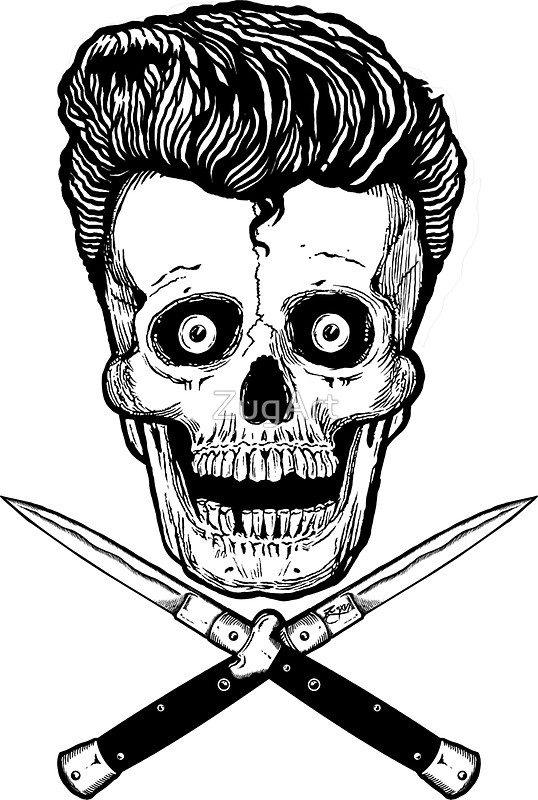 538x800 skull clipart rockabilly