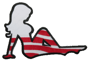 300x225 Stars Stripes Pin Up Girl Rockabilly Biker Big Back Patch