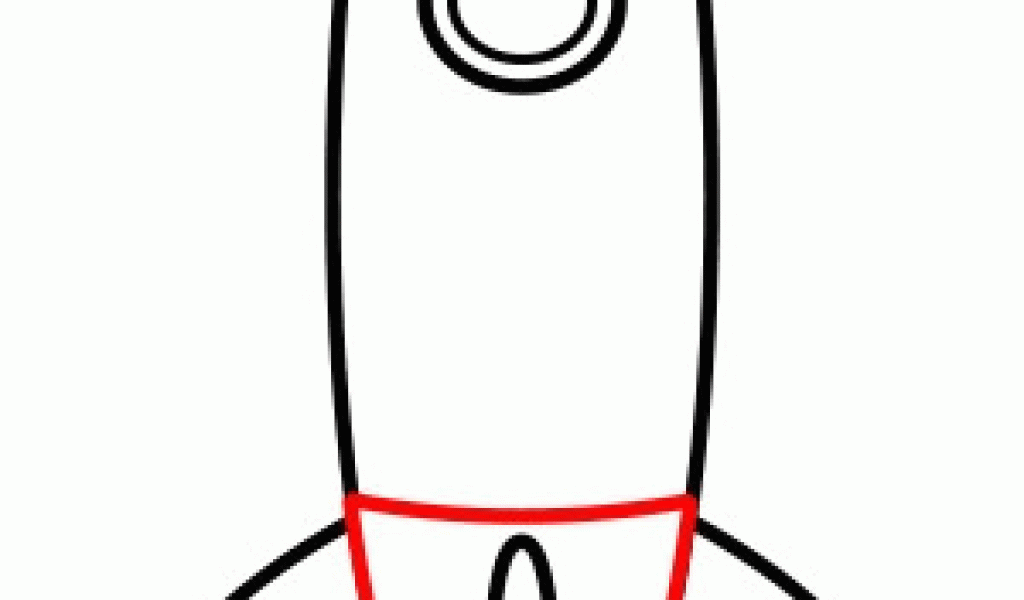 1024x600 Drawing Easy Rocket Drawing A Cartoon Rocket Troller Us