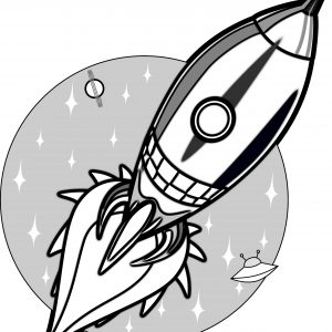 300x300 Rocket Drawing Fresh Rocket Line Drawing At Getdrawings