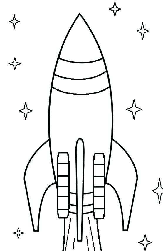 555x850 Rocket Ship Coloring