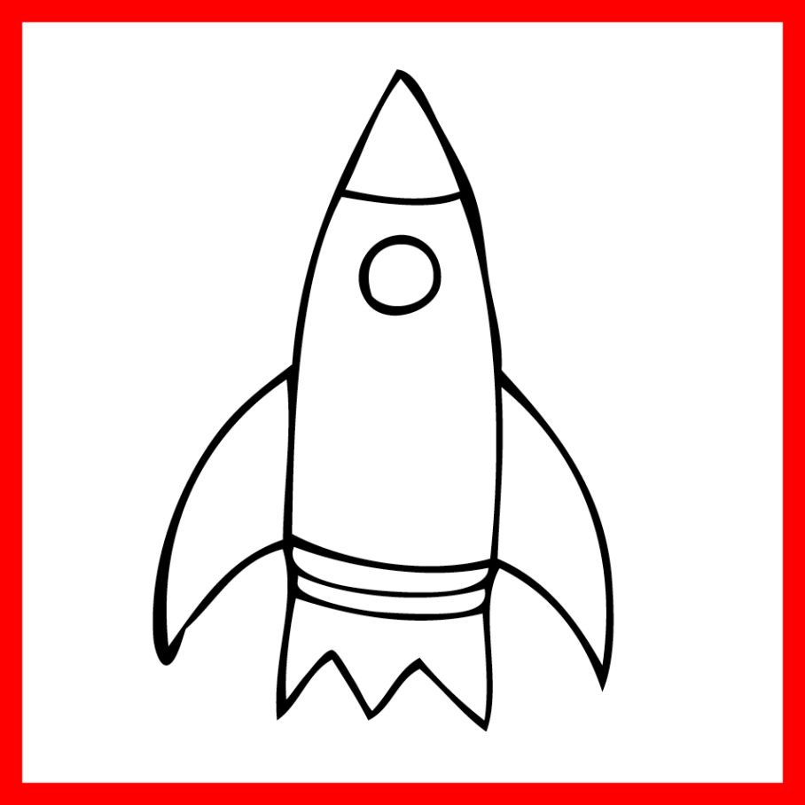 908x908 Rocket Outline Fun Pics Images