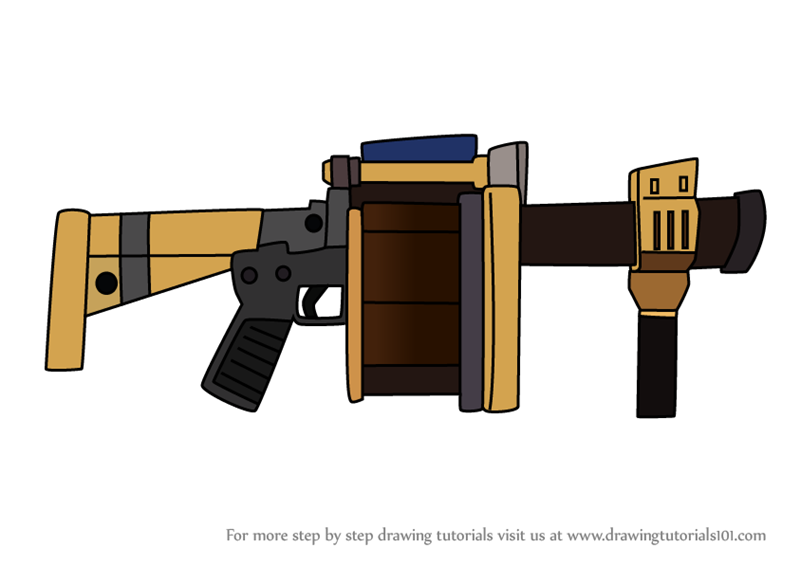 800x565 Learn How To Draw Grenade Launcher From Fortnite