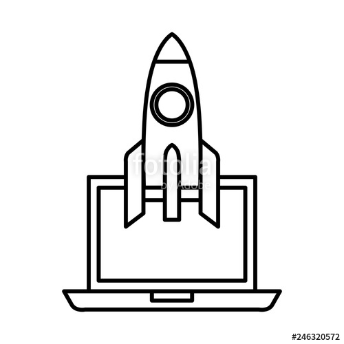500x500 Rocket Launcher With Laptop Stock Image And Royalty Free Vector