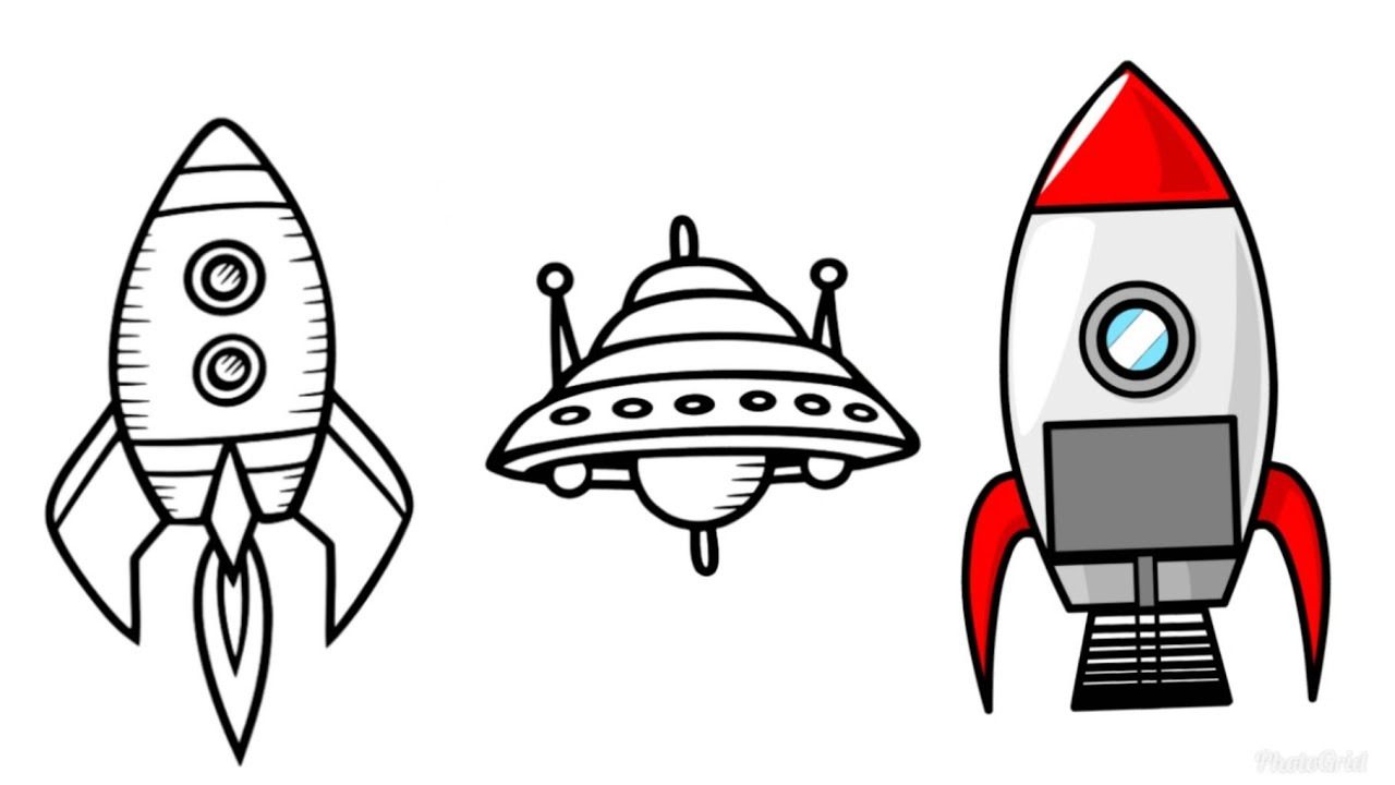 1280x720 How To Draw Rocket And Spaceship