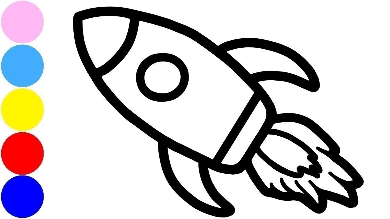 1280x720 Toy Rocket Painting And Drawing Learn Colors For Kids