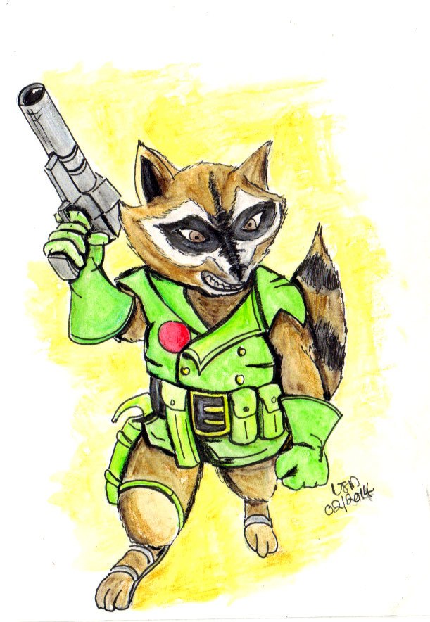 611x884 Guardians Of The Galaxy Rocket Raccoon In His Guardian