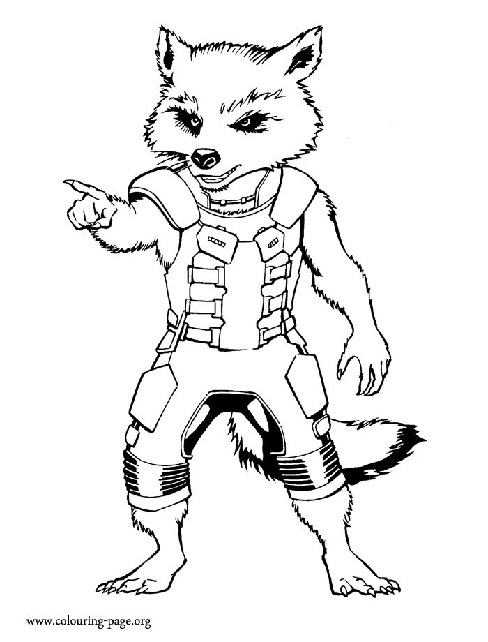 700x920 Have Fun Coloring This Amazing Picture Of Rocket Raccoon He Is