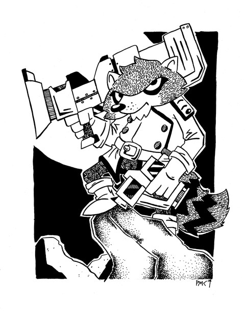 480x610 Rocket Raccoon Paige Connelly Illustration