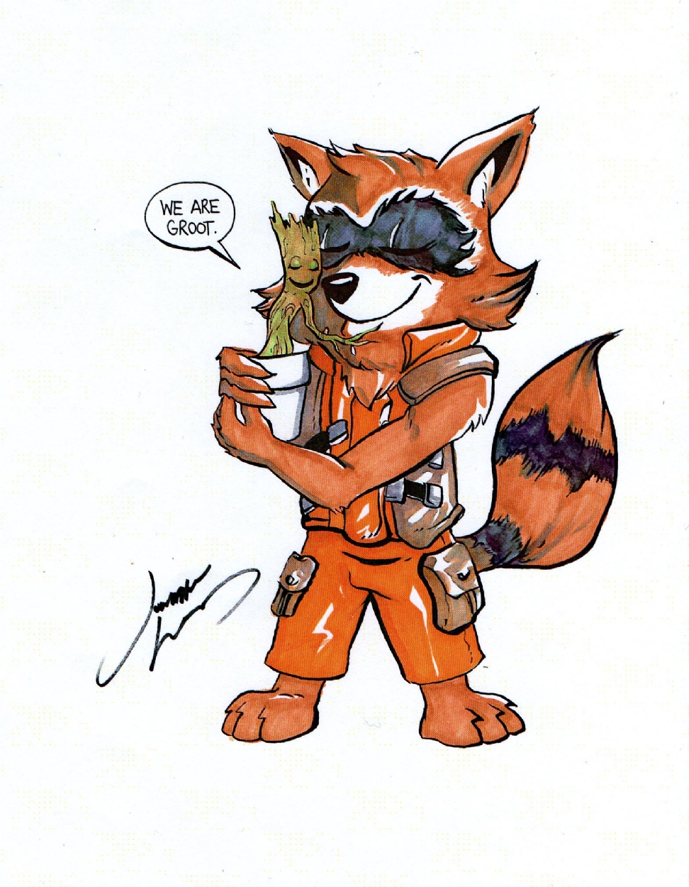 972x1250 Rocket Raccoon And Groot!! In Angel R's Marvel Comics Art Comic