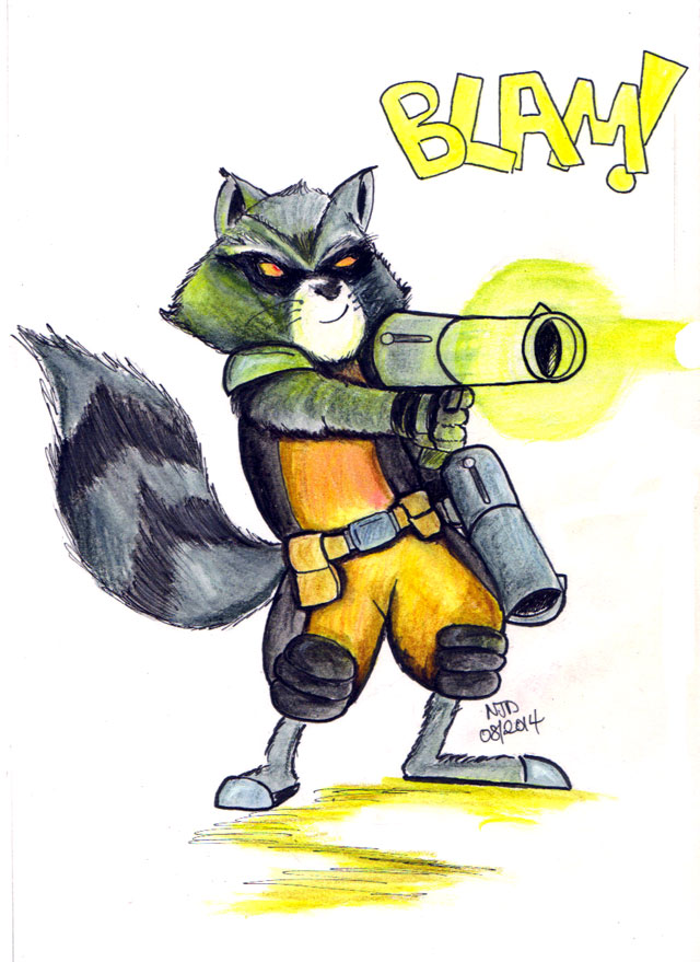 640x879 To Celebrate The Guardians Of The Galaxy A Marvel Movie Rocket