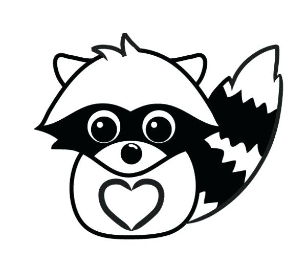 600x518 Raccoon Drawings