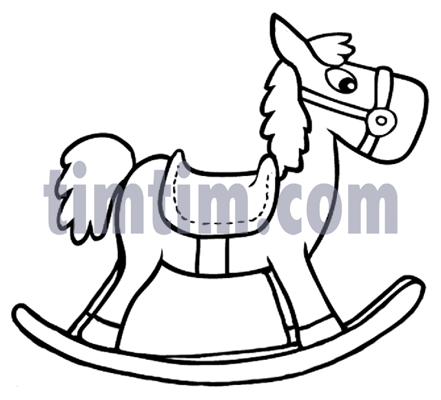 640x580 Free Drawing Of A Rocking Horse Bw From The Category Farm Animals