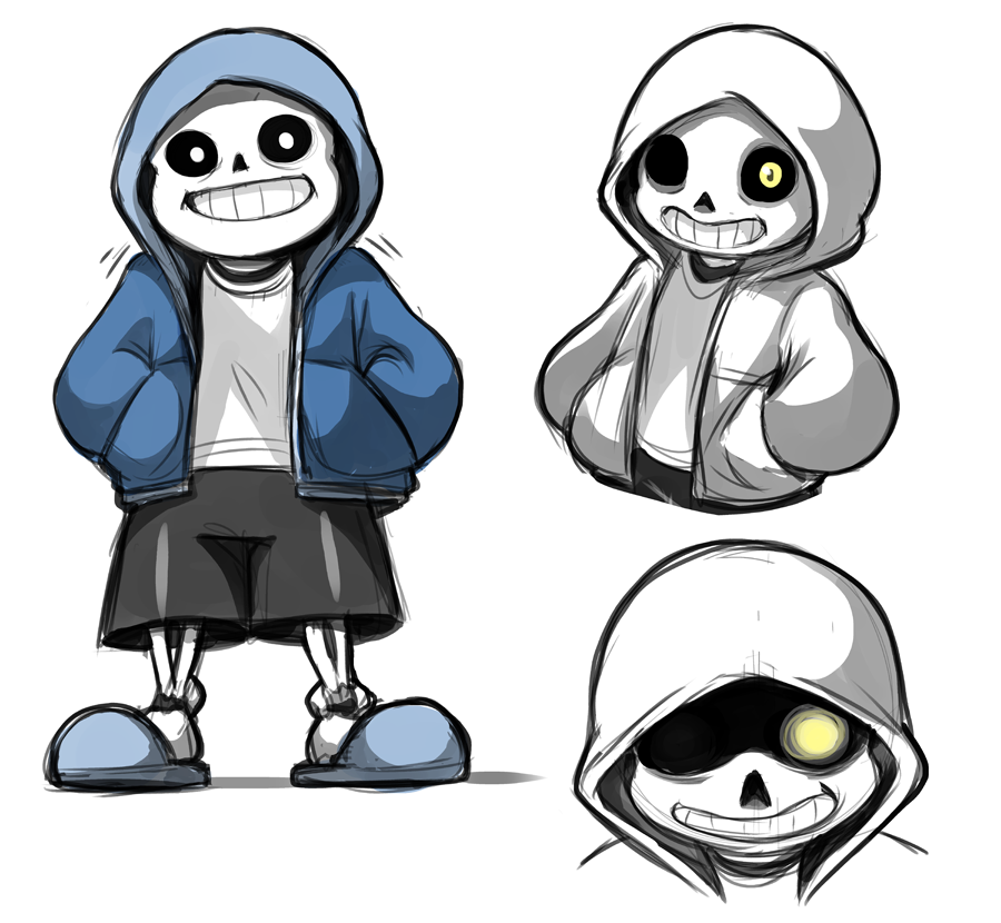 900x830 Sans Wearing His Hoodie Up, Suddenly Transforming Into Skeleton