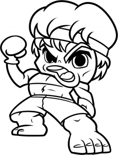 230x302 Drawing Printout How To Draw Chibi Rocky Balboa
