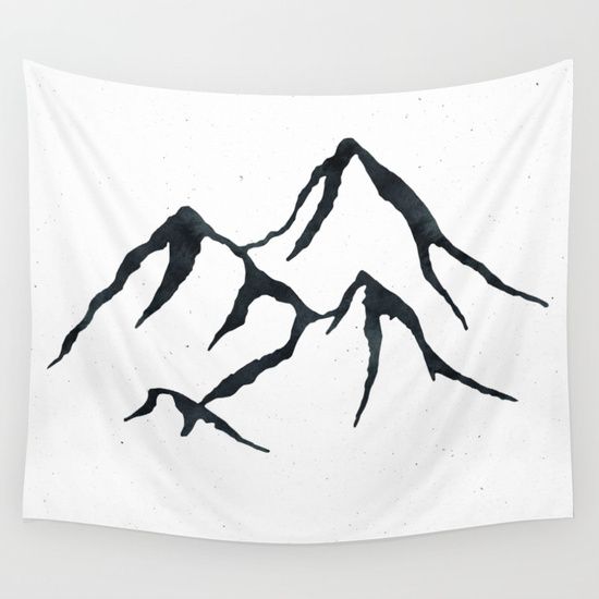 550x550 Mountains Black And White Vintage Rustic Adventure Wanderlust Art