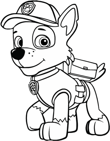 351x451 Download Collection Of Rocky Paw Patrol Drawing