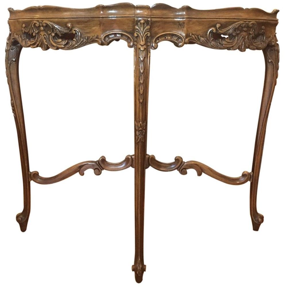 1000x1000 rococo style inlaid walnut side table