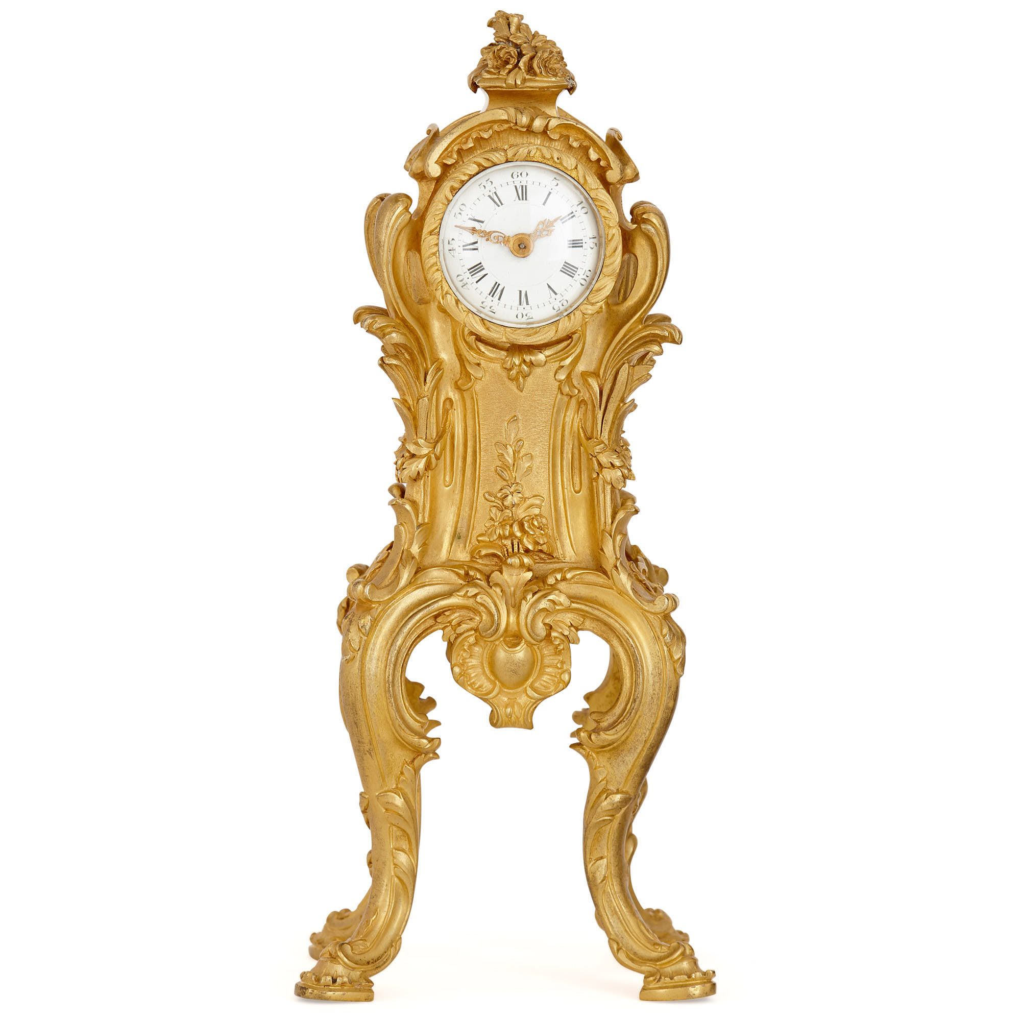 2000x2000 rococo style gilt bronze table clock after passemant