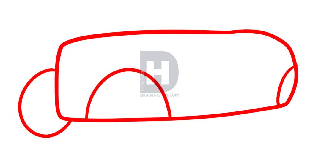 1080x516 How To Draw A Hot Rod, Step