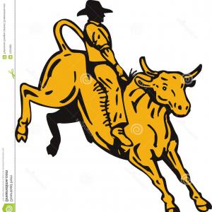 300x300 Stock Illustration Rodeo Show Bull Riding Vector Orangiausa