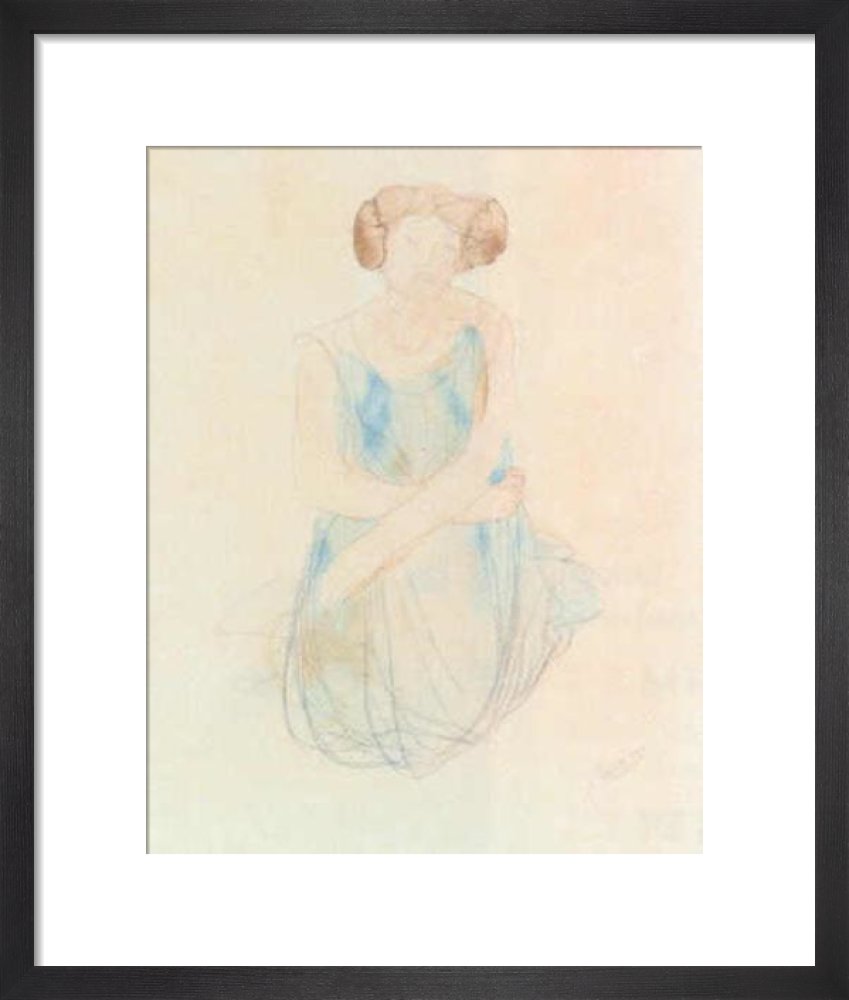 849x1000 seated woman in a dress, after art print