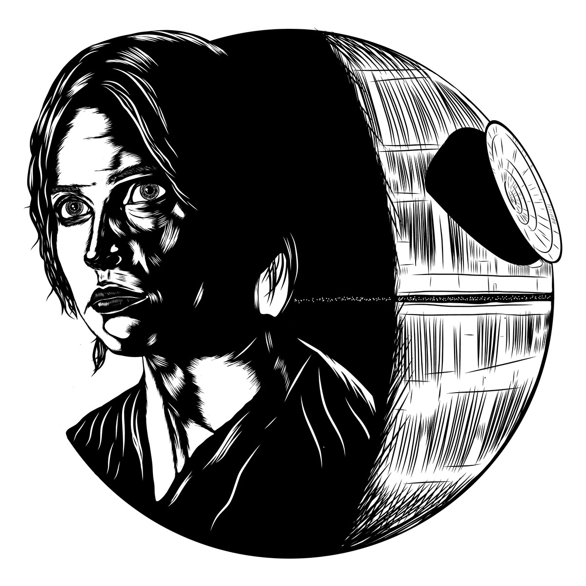 1200x1200 Star Wars Rogue One Bampw Illustration On Behance