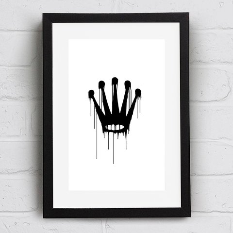 480x480 melting rolex' unframed print this illustration has