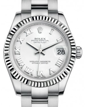 300x375 Rolex Datejust Lady Midsize Rose Goldsteel White Roman Dial