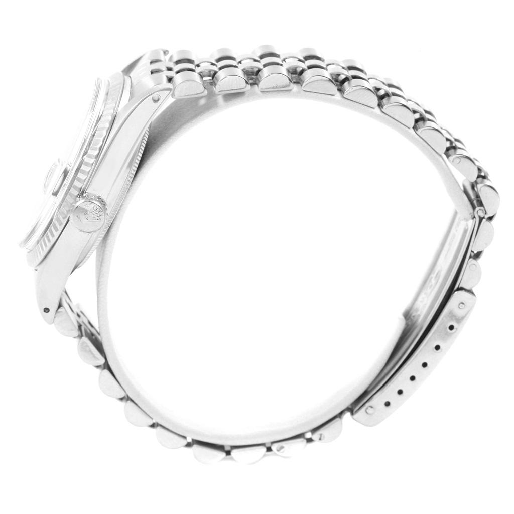 1024x1024 rolex datejust steel white gold fluted bezel vintage men's watch