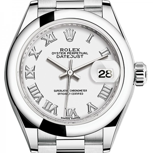 600x600 Rolex Lady Datejust Mm Oyster Perpetual Platinum White Dial