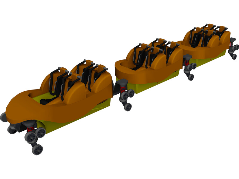 800x600 Roller Coaster Train Model