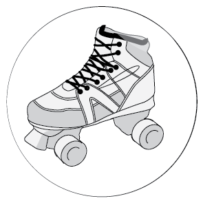 295x295 Pink Roller Skates Clipart