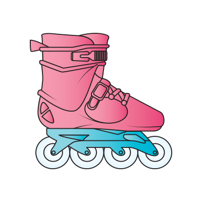 400x400 Rollerblade Drawing Party Frames Illustrations Hd Images