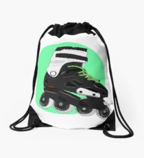 210x230 rollerblades drawing drawstring bags redbubble