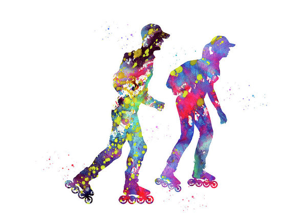 600x424 Rollerblading Art Fine Art America