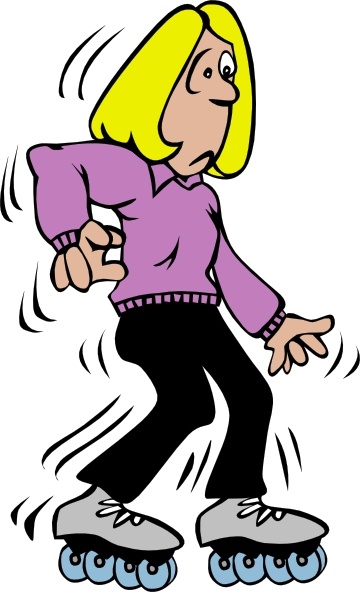 360x592 Rollerblading Beginner Clip Art Free Vector In Open Office Drawing