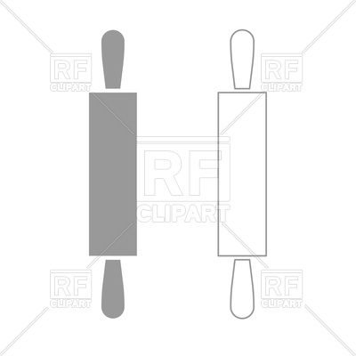 400x400 Rolling Pin Grey Set Icon Vector Image Of Icons And Emblems