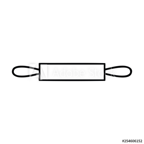 500x500 Line Drawing Cartoon Rolling Pin